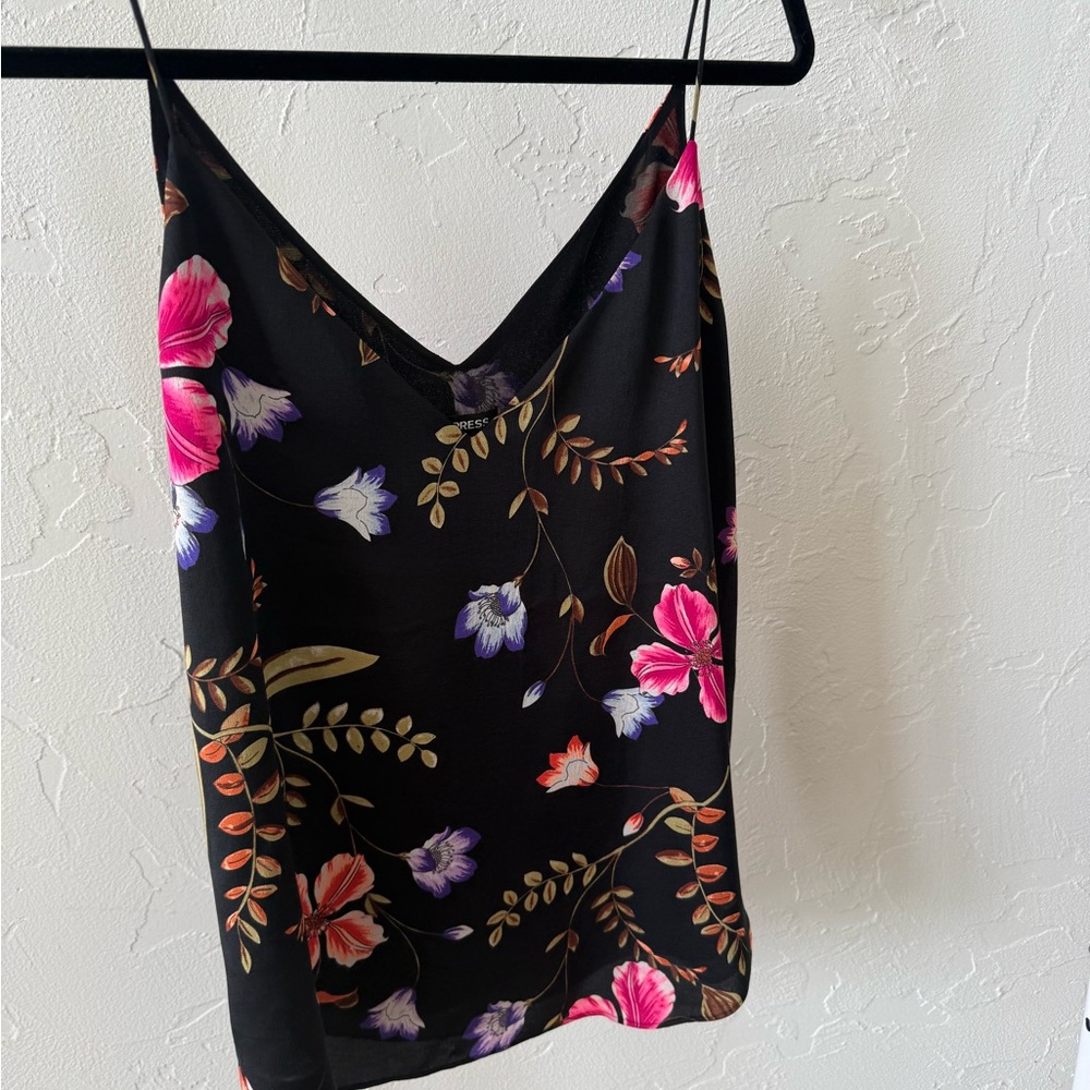 Express Black Floral Camisole